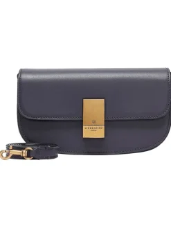 Leder-Umhängetasche in Aubergine - (B)22 x (H)11 x (T)3,5 cm