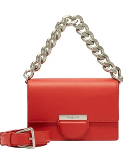 Leder-Umhängetasche in Rot - (B)24,5 x (H)12,5 x (T)17 cm