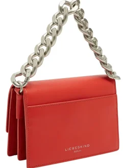 Leder-Umhängetasche in Rot - (B)24,5 x (H)12,5 x (T)17 cm