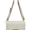 Leder-Umhängetasche in Weiß - (B)21 x (H)14 x (T)6 cm