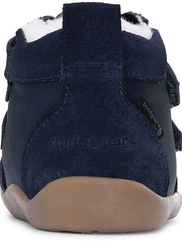 Leder-Winterboots "Bloom" in Dunkelblau