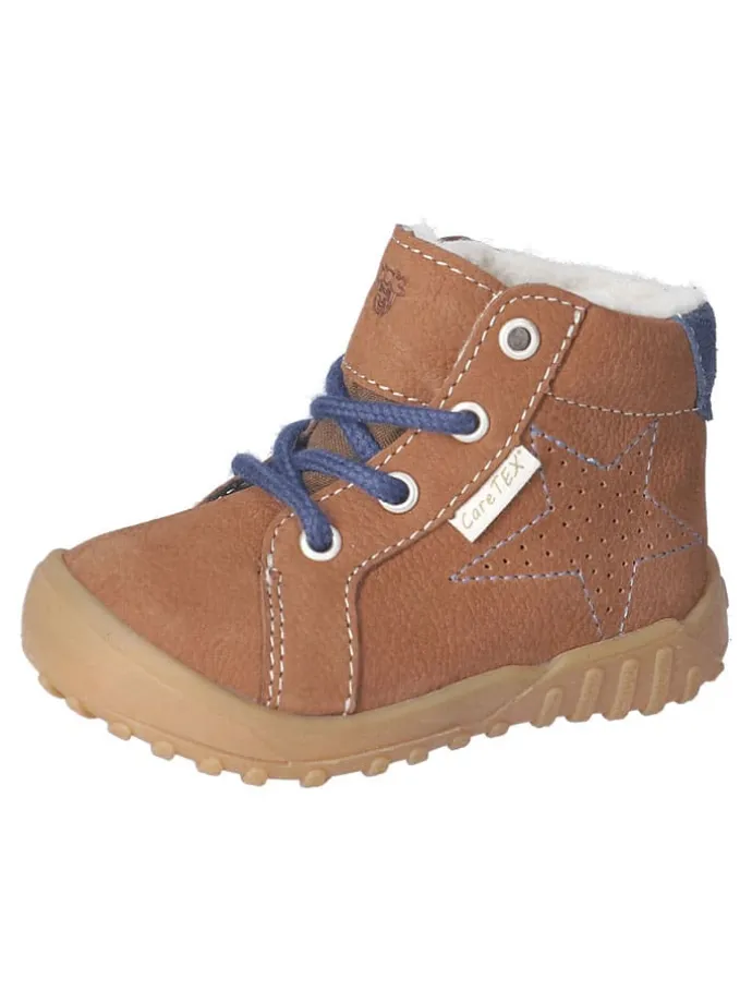 Leder-Winterboots "Denny" in Hellbraun