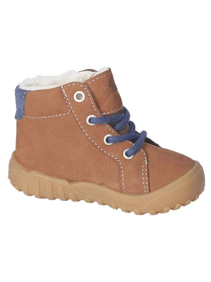 Leder-Winterboots "Denny" in Hellbraun