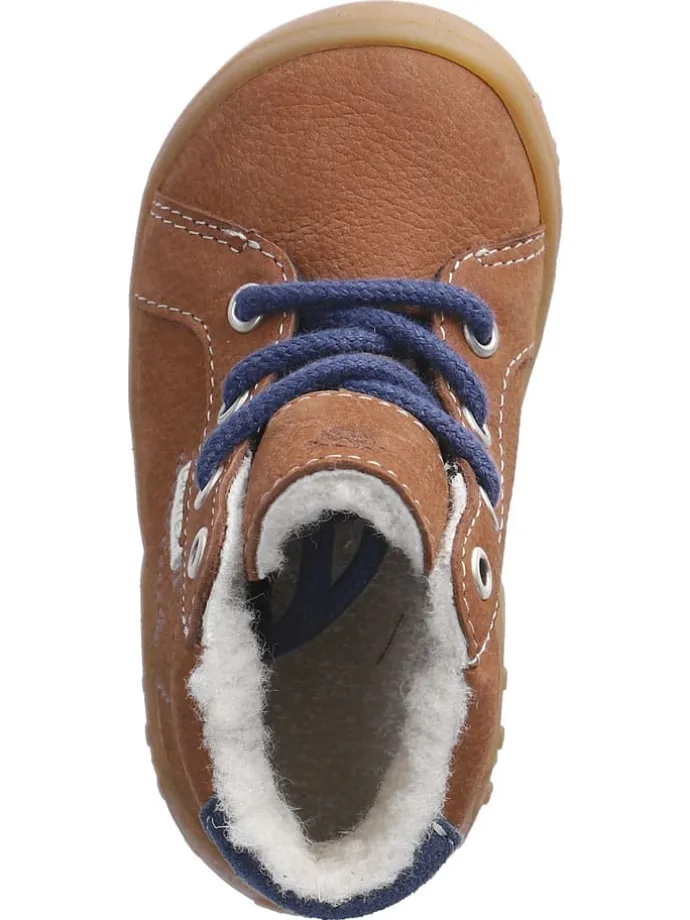Leder-Winterboots "Denny" in Hellbraun