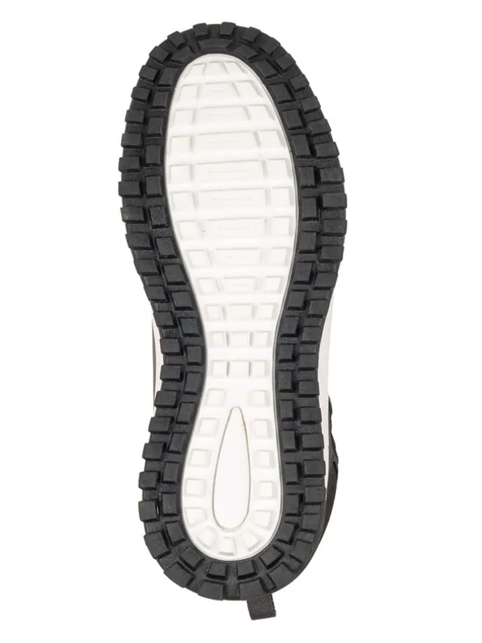 Leder-Winterboots "Eldfjall" in Grau/ Schwarz