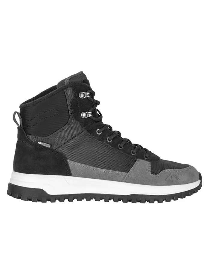 Leder-Winterboots "Eldfjall" in Grau/ Schwarz