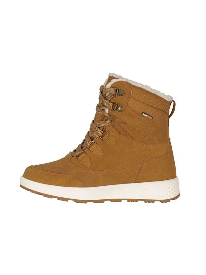 Leder-Winterboots "Eldfjall" in Hellbraun
