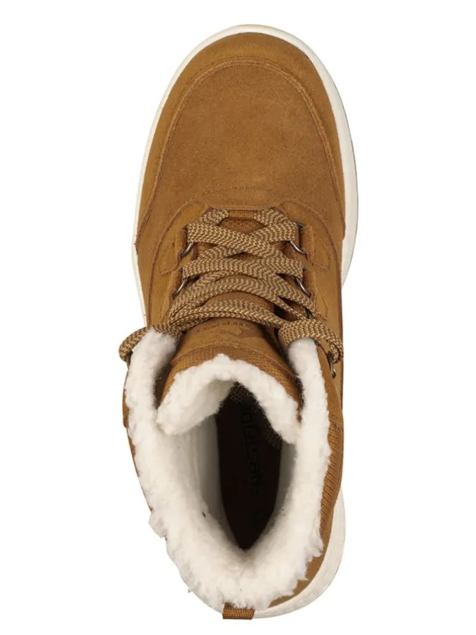 Leder-Winterboots "Eldfjall" in Hellbraun