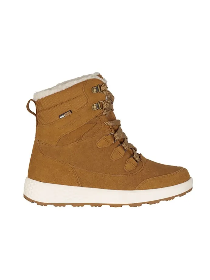 Leder-Winterboots "Eldfjall" in Hellbraun
