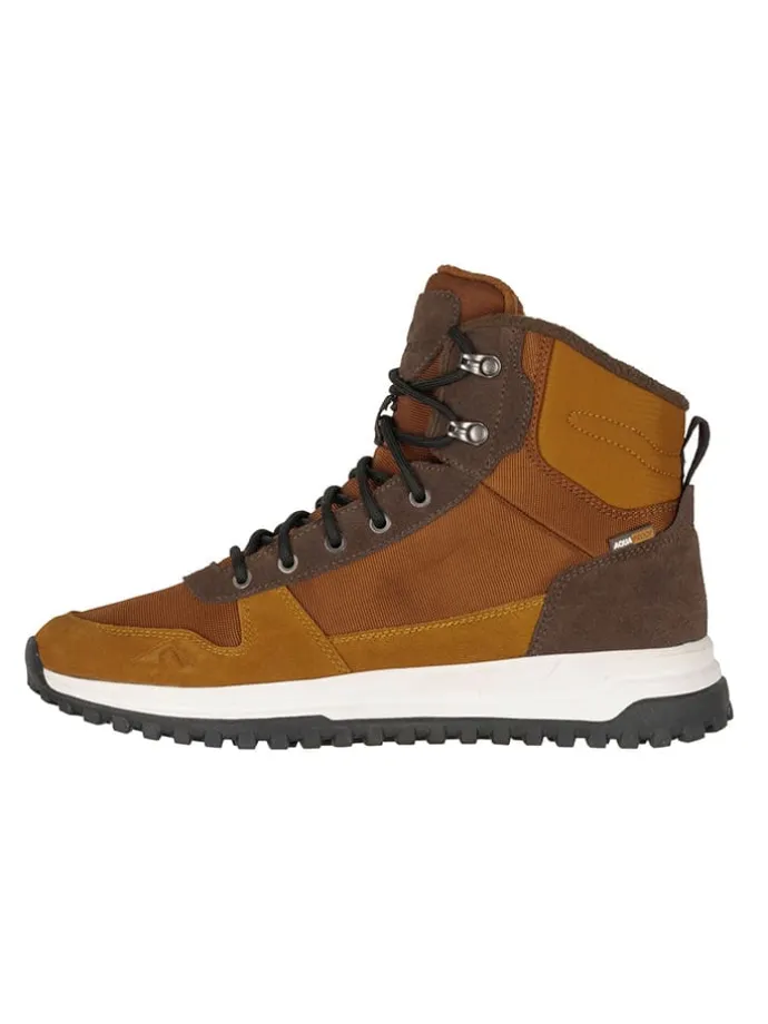 Leder-Winterboots "Eldfjall" in Hellbraun