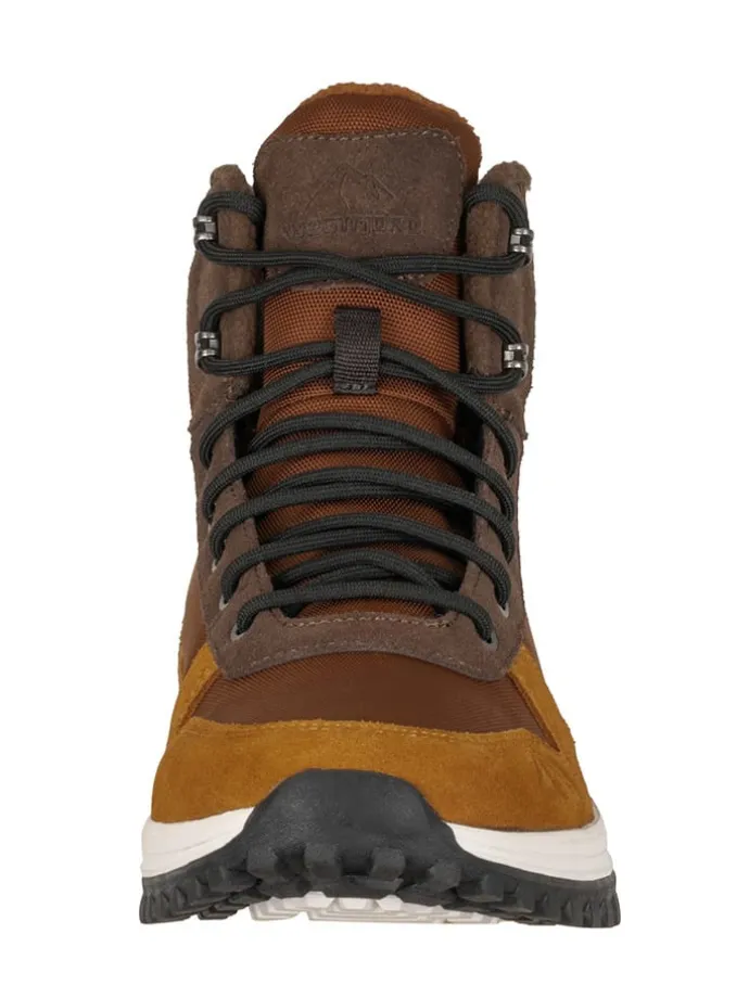 Leder-Winterboots "Eldfjall" in Hellbraun