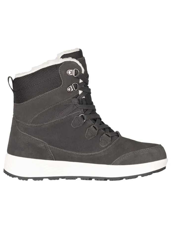 Leder-Winterboots "Eldfjall" in Grau