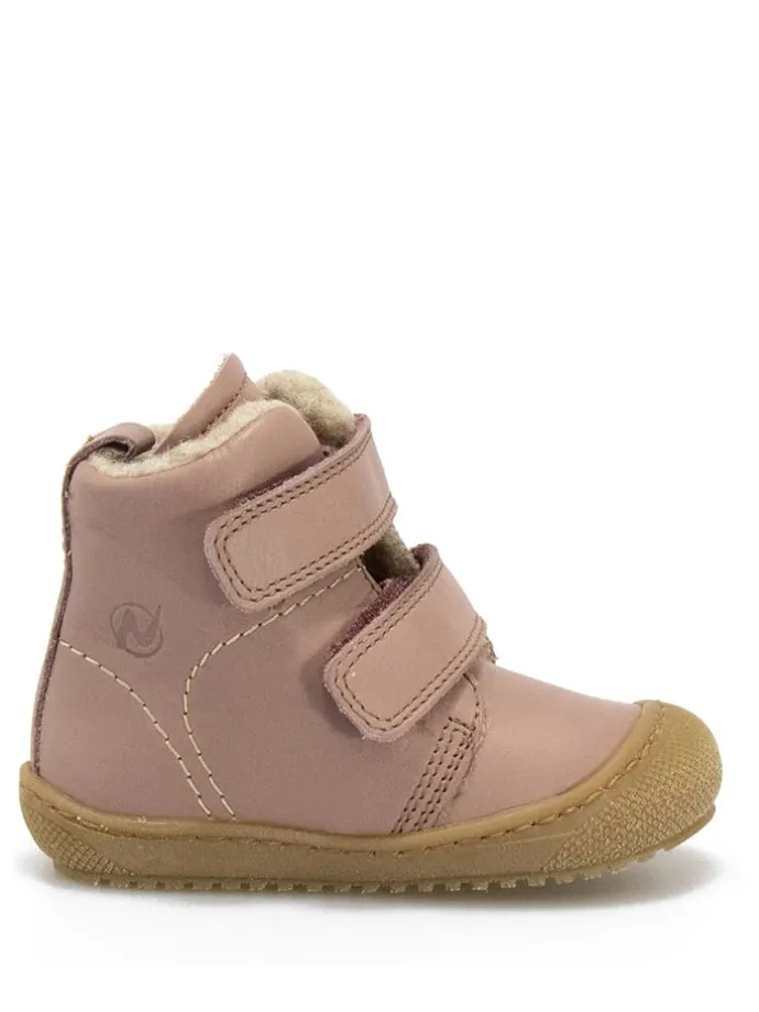 Leder-Winterboots in Altrosa