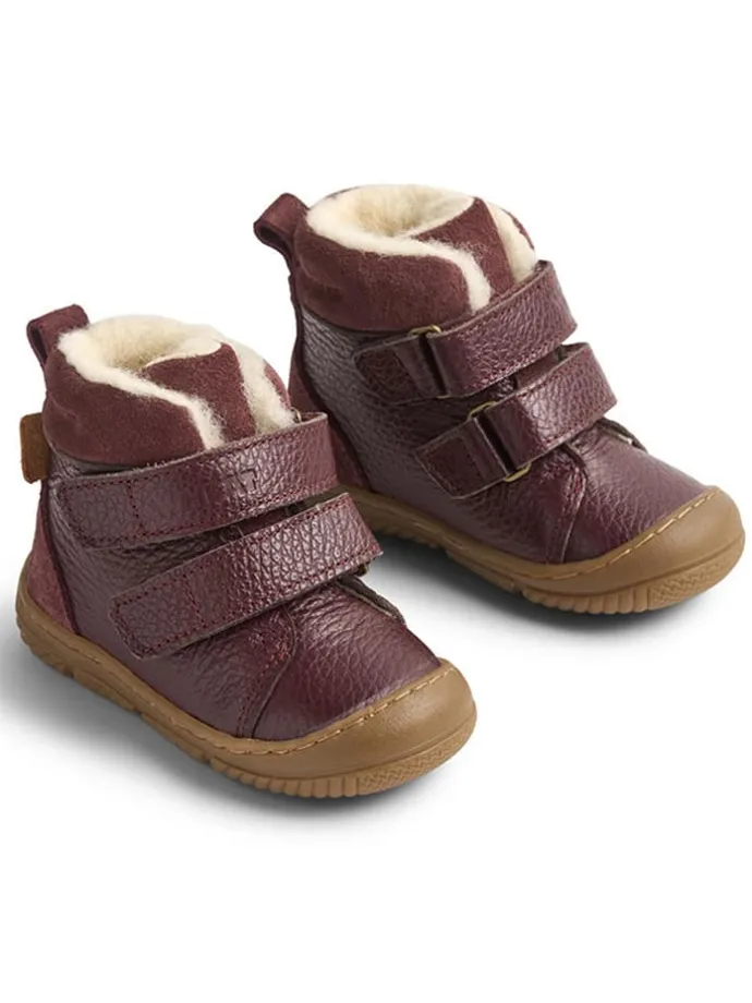 Leder-Winterboots in Braun