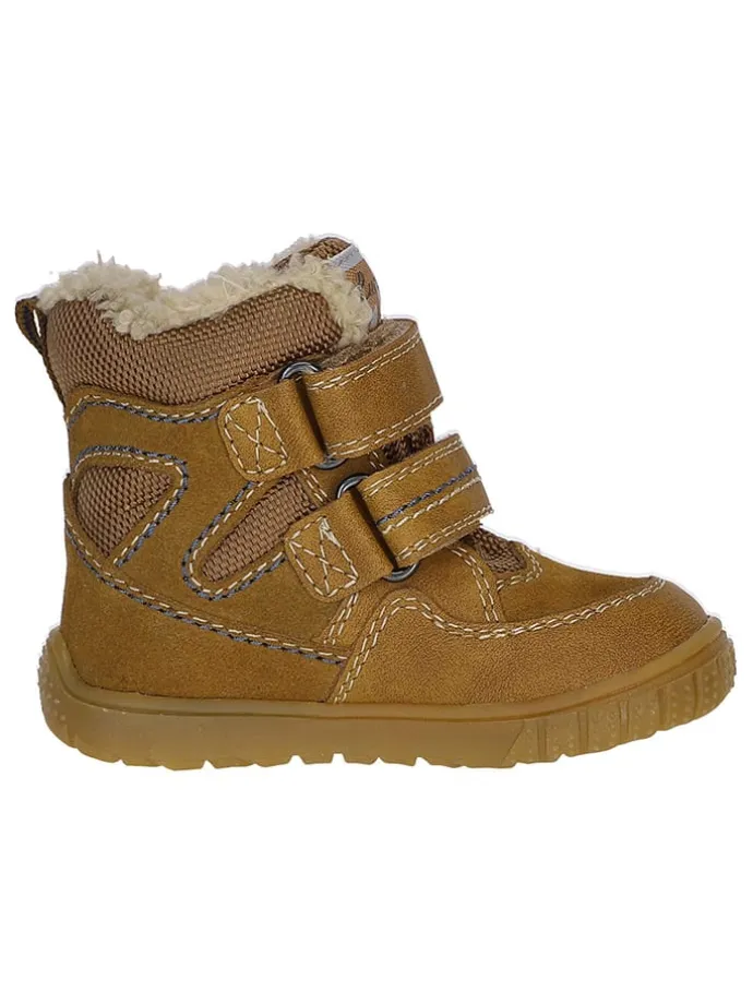 Leder-Winterboots in Hellbraun