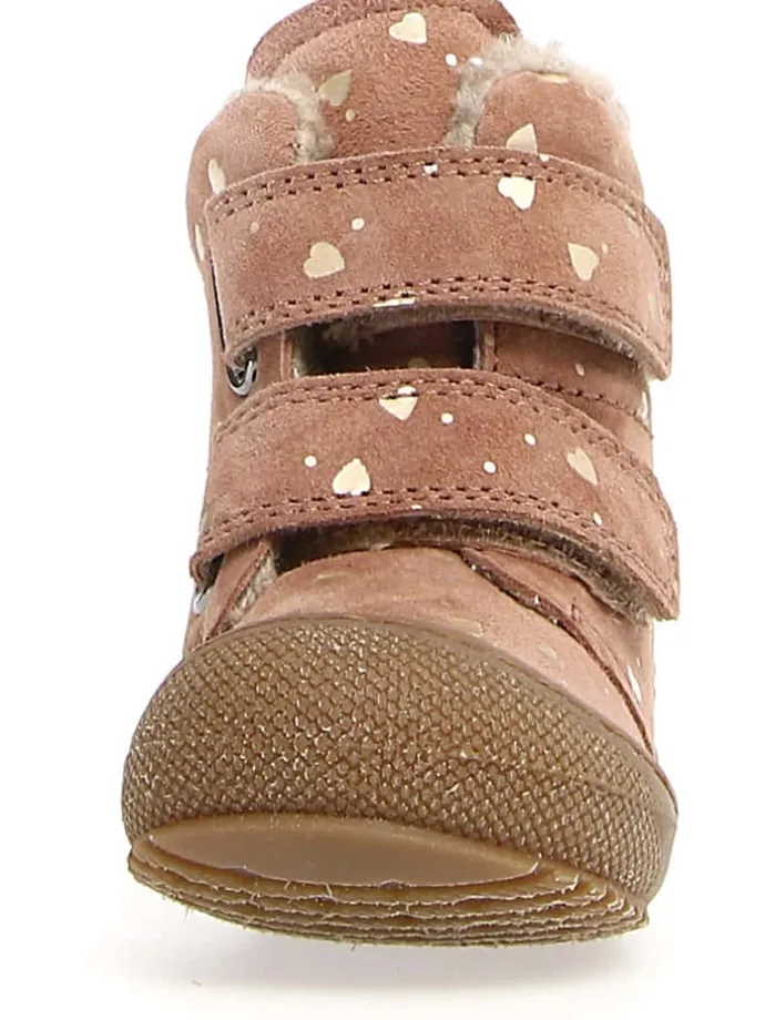 Leder-Winterboots in Rosa