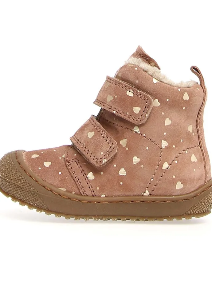 Leder-Winterboots in Rosa