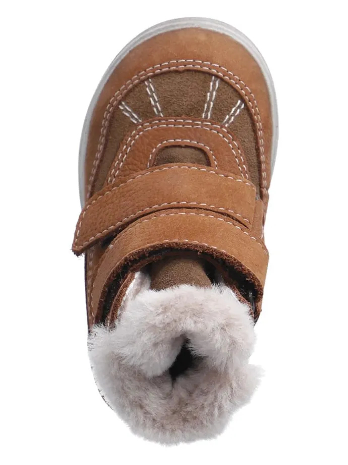 Leder-Winterboots "Pedro" in Hellbraun