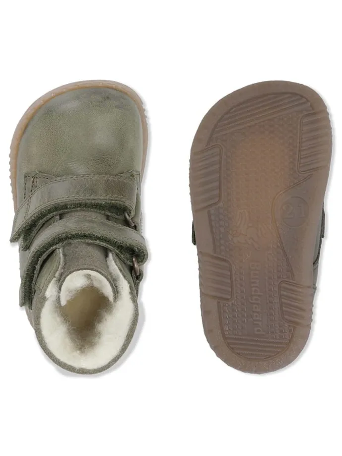 Leder-Winterboots "Rabbit" in Khaki