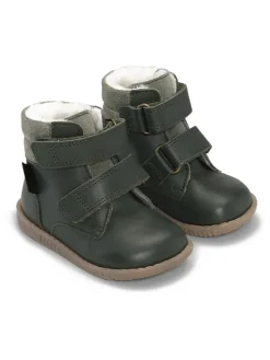 Leder-Winterboots "Rabbit" in Grün
