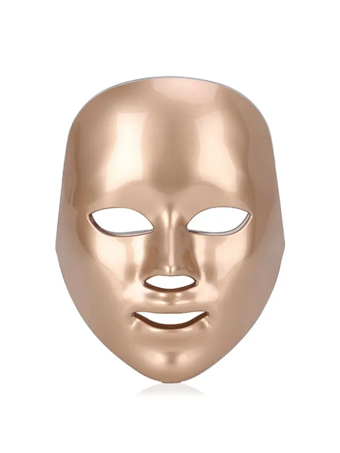 LED-Gesichtsmaske in Gold