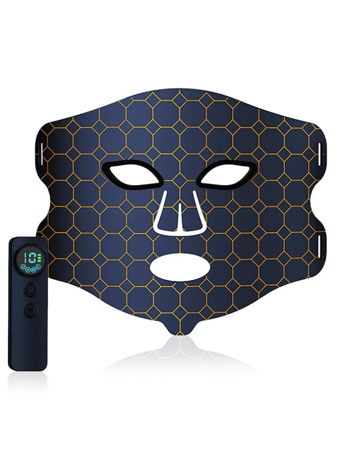 LED-Gesichtsmaske in Schwarz