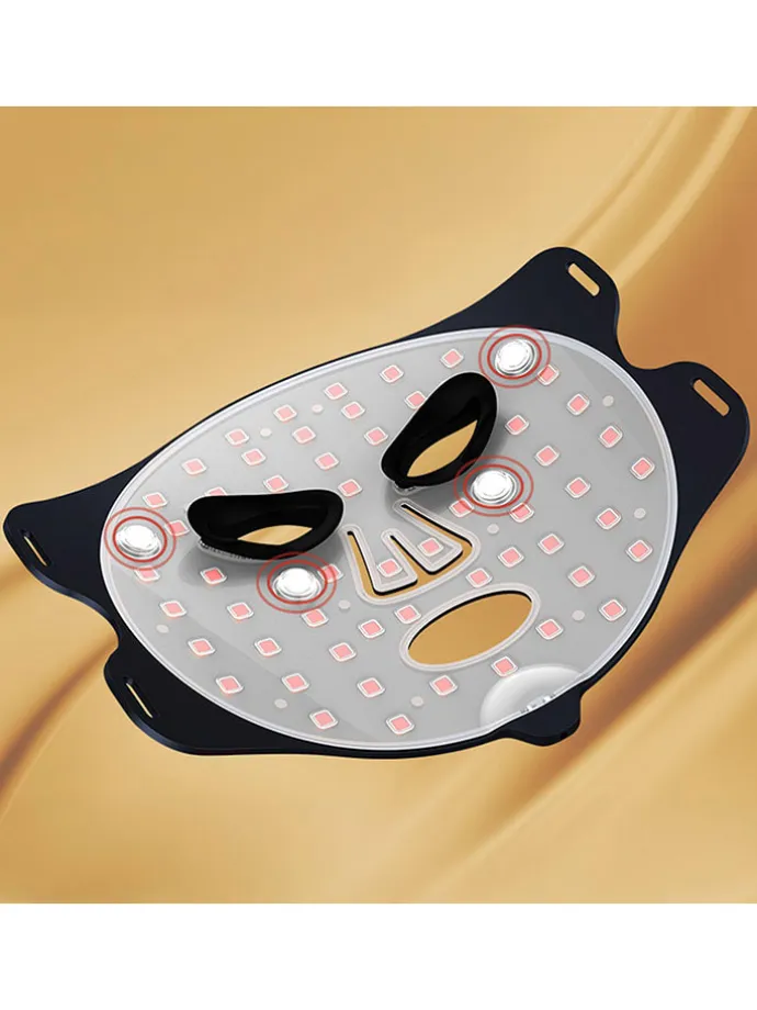LED-Gesichtsmaske in Schwarz
