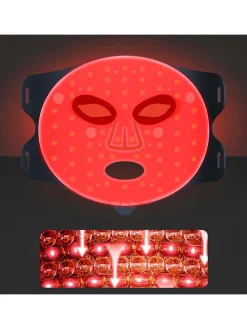 LED-Gesichtsmaske in Schwarz