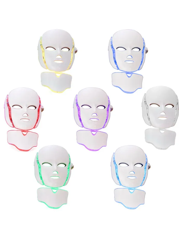 LED-Gesichtsmaske in Weiß