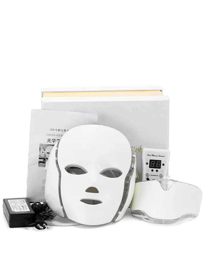 LED-Gesichtsmaske in Weiß