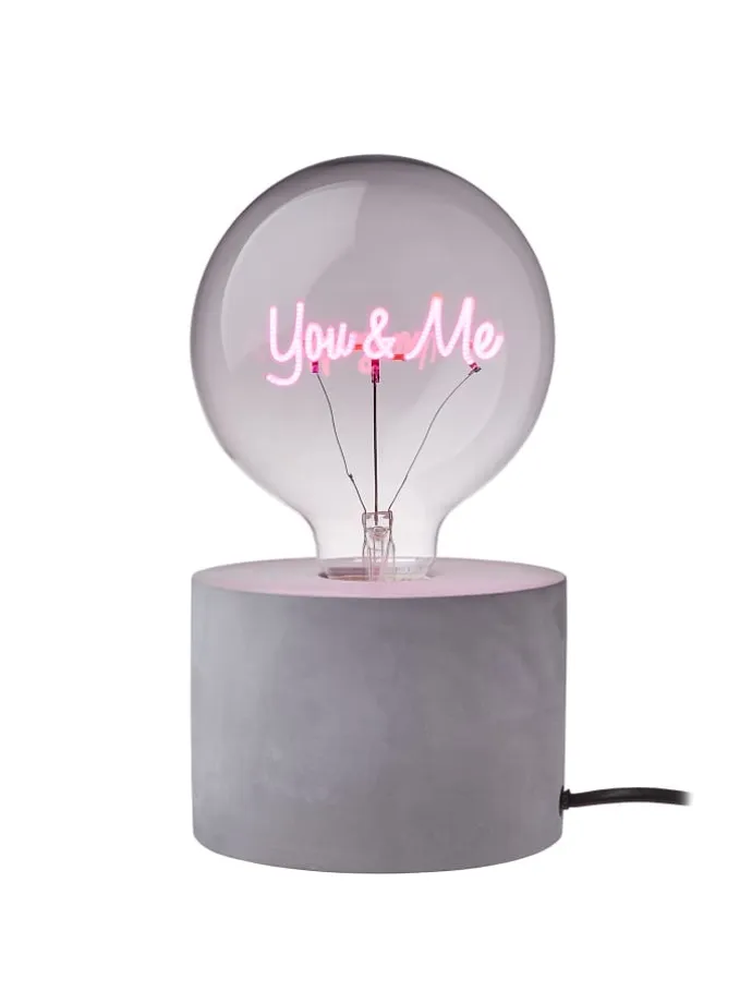 LED-Glühlampe BRIGHT LIGHT You & Me in Pink