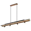 LED-Hängeleuchte "Ida" in Schwarz/ Hellbraun - (B)120 x (H)116 cm