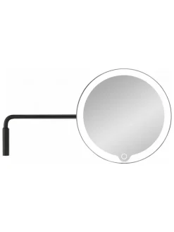 LED-Kosmetikspiegel "Modo" in Weiß/ Schwarz - (L)35 cm