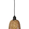 LED-Lampenschirm "Twine" in Hellbraun - (H)15 cm