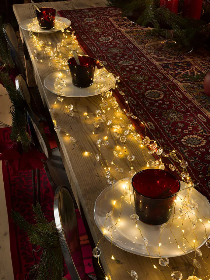 LED-Lichterkette ''Diamantenlametta'' in Warmweiß