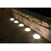 LED-Solar-Bodenspots "Half Moon" in Weiß