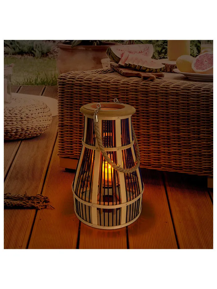 LED-Solar-Dekoleuchte in Natur - (H)34,5 cm