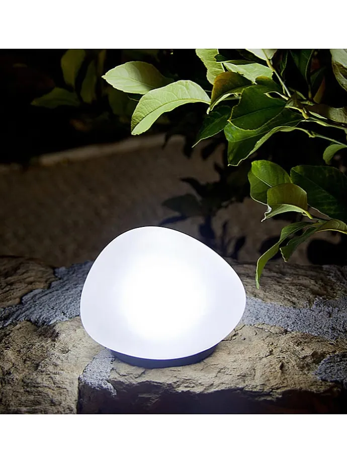 LED-Solar-Dekoleuchte "Solenzara" in Weiß- (H)6 x Ø 5 cm