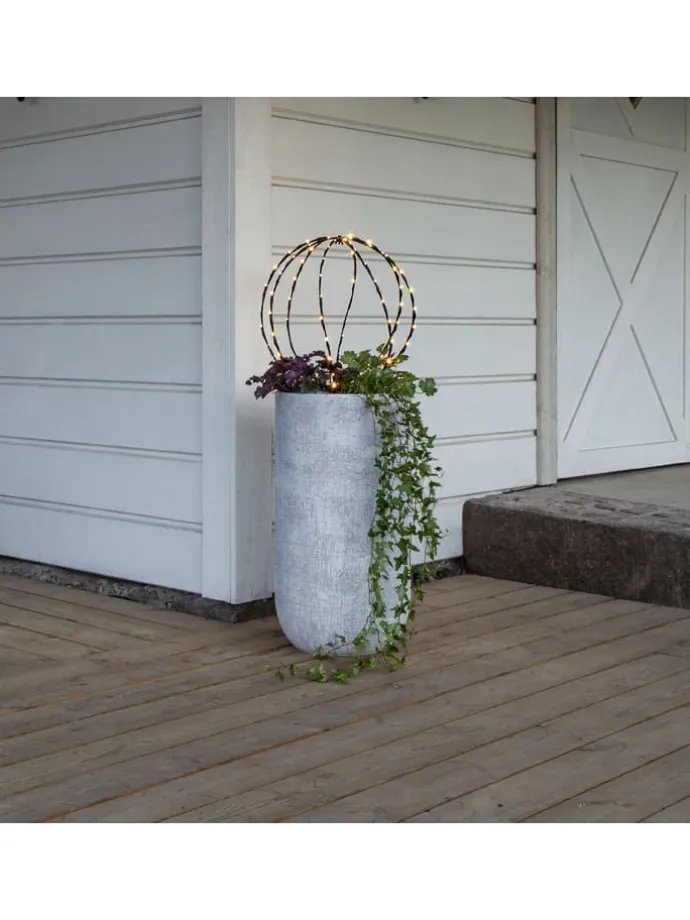 LED-Solar-Gartenstecker "Sphere" in Schwarz - (B)40 x (H)54 cm