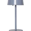 LED-Solar-Lampe "Solei" in Grau - (B)12 x (H)26,5 cm