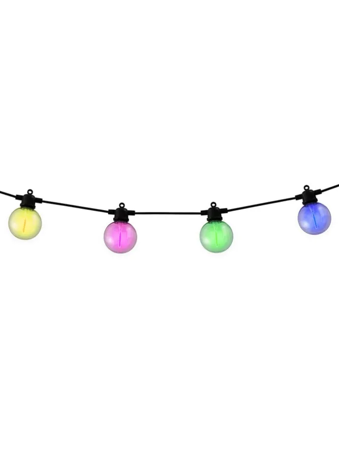 LED-Solar-Lichterkette "Cadena" in Schwarz/ Transparent - (L)1000 cm