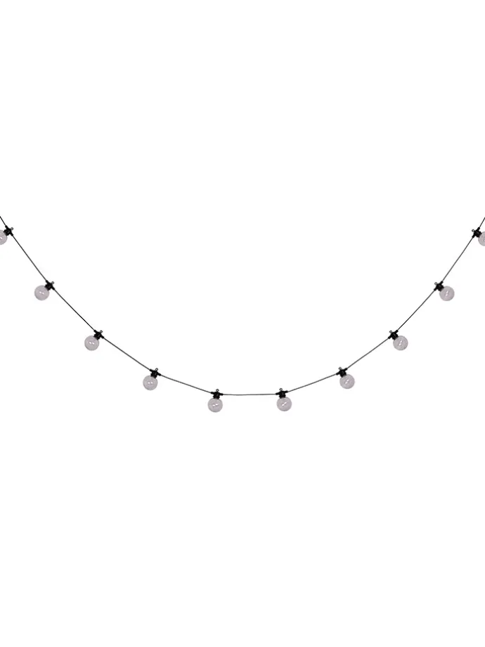 LED-Solar-Lichterkette "Cadena" in Schwarz/ Transparent - (L)1000 cm