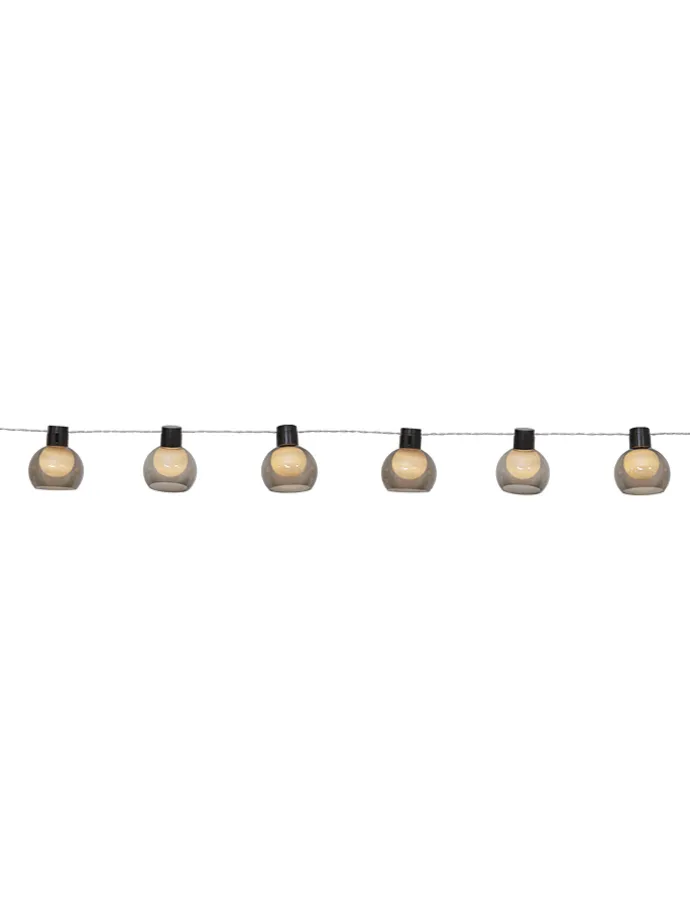 LED-Solarlichterkette "Smoky" in Grau - (L)270 cm