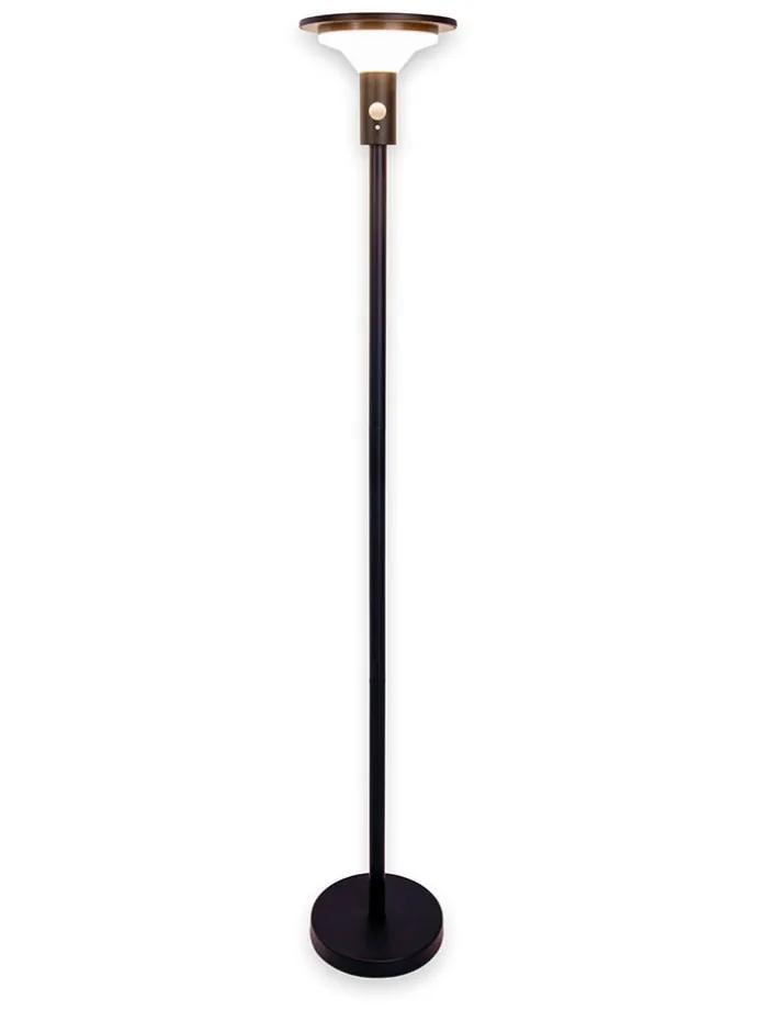 LED-Solarstehleuchte "Nora" in Schwarz - (H)139 x Ø 21 cm
