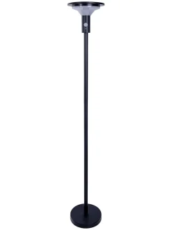 LED-Solarstehleuchte "Nora" in Schwarz - (H)139 x Ø 21 cm