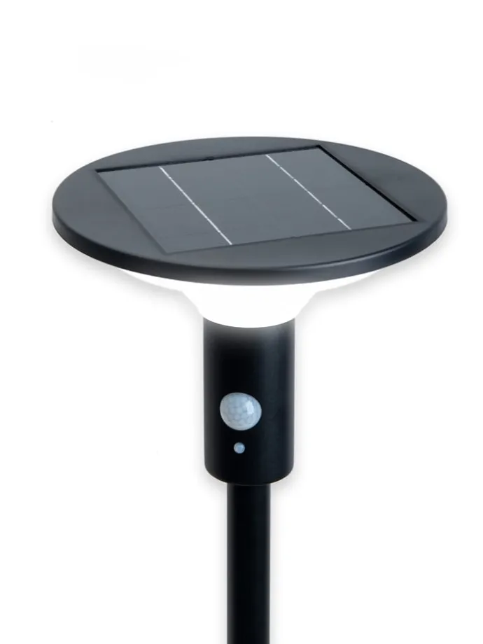 LED-Solarstehleuchte "Nora" in Schwarz - (H)139 x Ø 21 cm