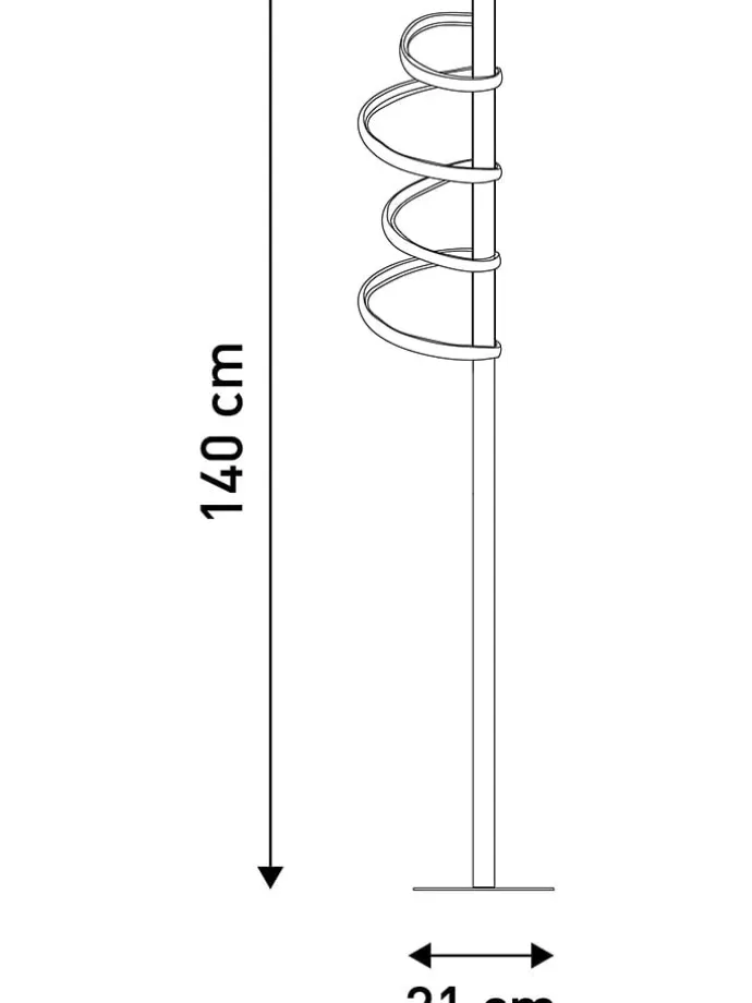LED-Standleuchte "Bellezza" in Schwarz/ Gold - EEK D (A bis G)