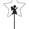 LED-Standleuchte "Glimta" in Schwarz/ Hellbraun - (H)42 cm