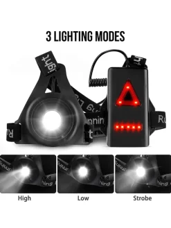 LED-Strinlampe in Schwarz/ Grau