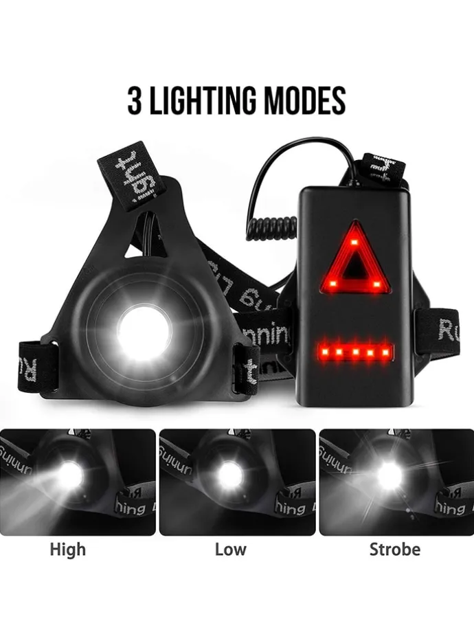 LED-Strinlampe in Schwarz/ Grau